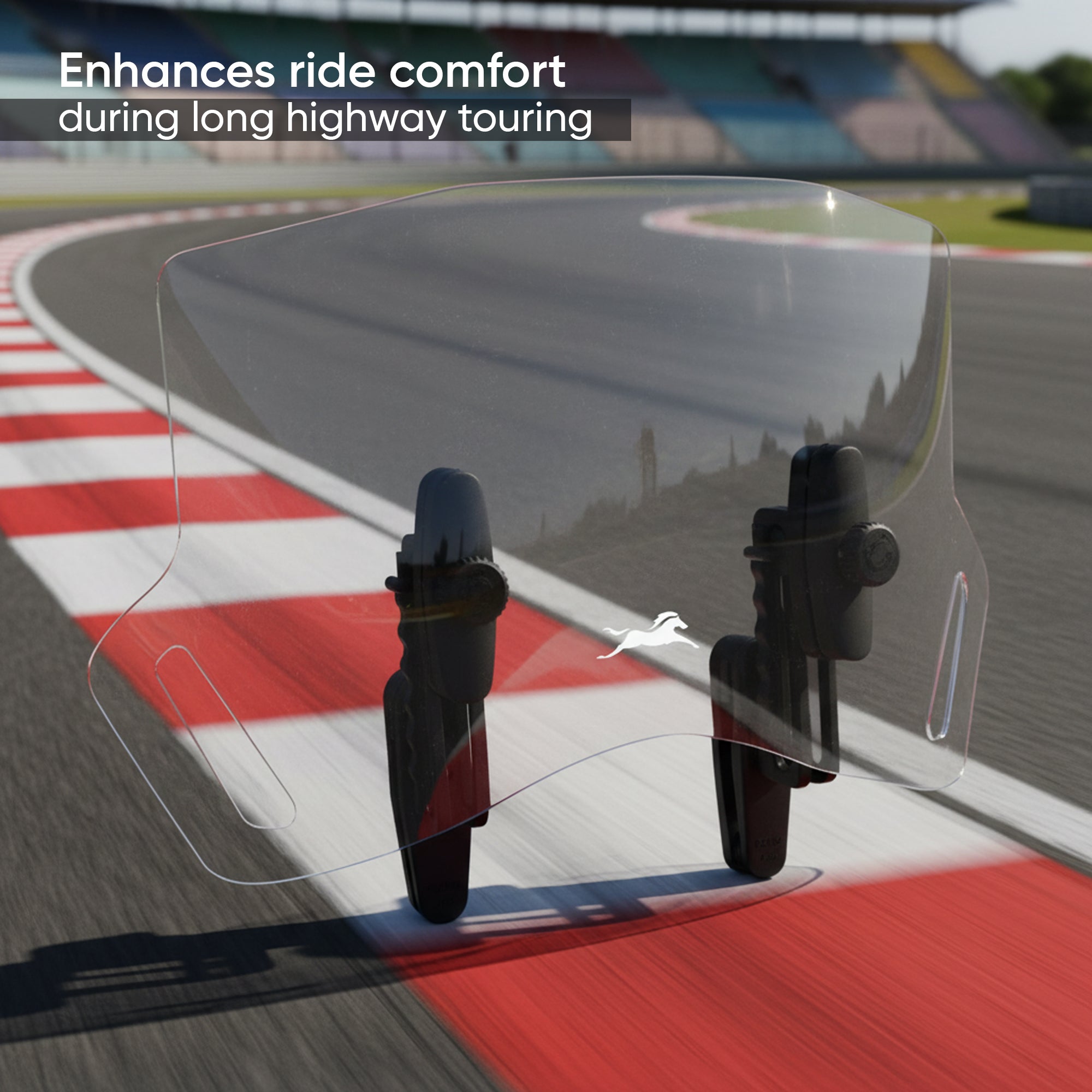 TVS Apache RTX Visor Extender – Enhanced Wind Protection & Stylish Upgrade